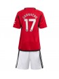 Manchester United Alejandro Garnacho #17 Kotipaita Lasten 2023-24 Lyhythihainen (+ shortsit)